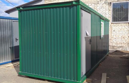 фото крашеного блок-контейнера БК-04, зеленый цвет