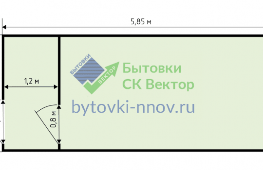 Блок-контейнер БК-03, размеры 5.85х2.4 метра
