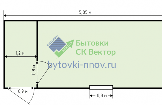 Блок-контейнер из металла 6х2.4 м, БК-05
