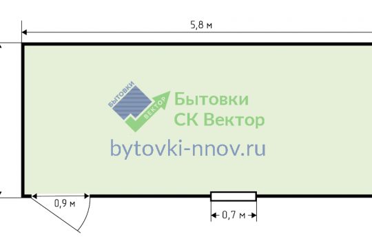 Бытовка из дерева для стройки или дачи Б-04