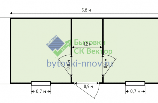 бытовка распашонка 6 на 2.3 метра