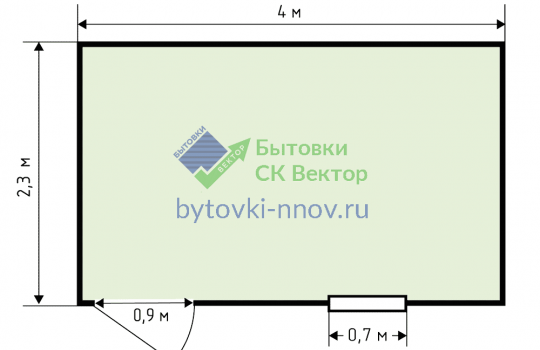 бытовка 4х2,3 метра, Б-11 деревянная
