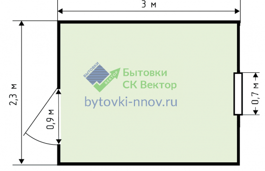 Бытовка 3х2 метра деревянная