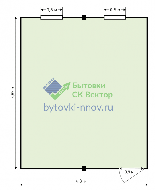 планировка модульного здания МЗ-2-1