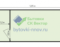 Блок-контейнер БК-03, размеры 5.85х2.4 метра