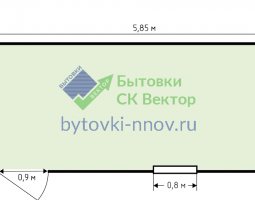 Блок-контейнер БК-04, 5.85х2.4 метра, металлический