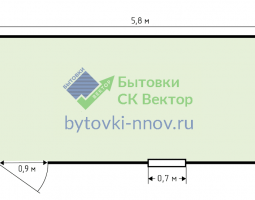 Бытовка из дерева для стройки или дачи Б-04