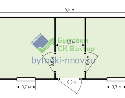 бытовка распашонка 6 на 2.3 метра