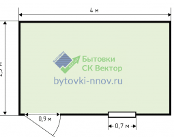 бытовка 4х2,3 метра, Б-11 деревянная
