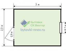 Бытовка 3х2 метра деревянная