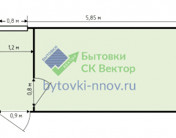 Блок-контейнер металлич. БК-07, 5.85х2.4 метра