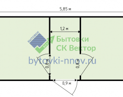 Блок-контейнер БК-08 - 5.85 х 2.4 метра